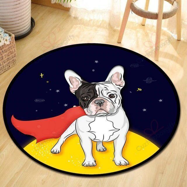 Frenchie Bulldog Round Carpet Floor Rug Living Room Bedroom Decor Round Area Rug Carpet Frenchie Bulldog Round Carpet Floor Rug Living Room Bedroom Decor Round Area Rug Carpet