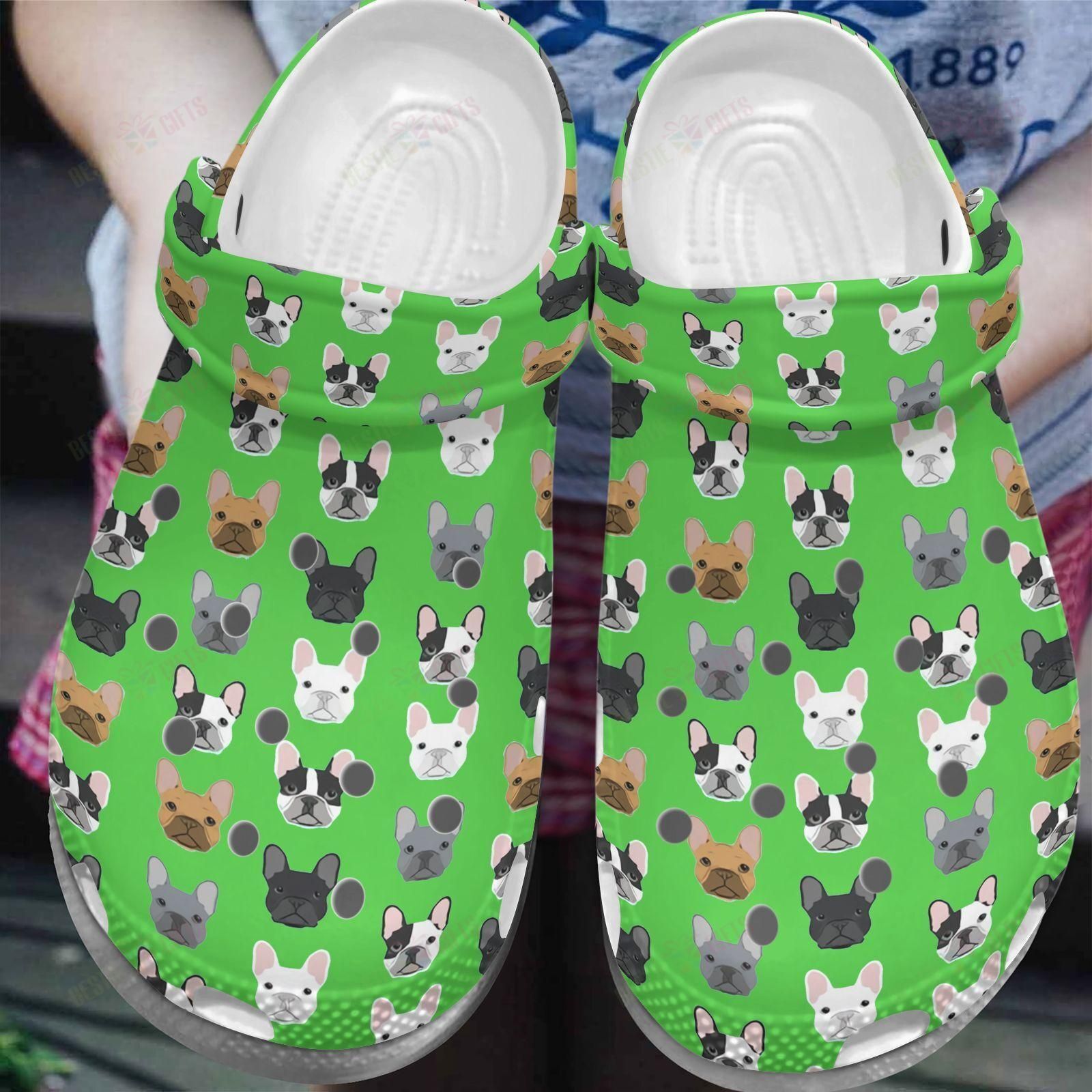 Frenchie Crocs Clog Classic Clog Whitesole Cute Frenchies 7 Colors Shoes Frenchie Crocs Clog Classic Clog Whitesole Cute Frenchies 7 Colors Shoes