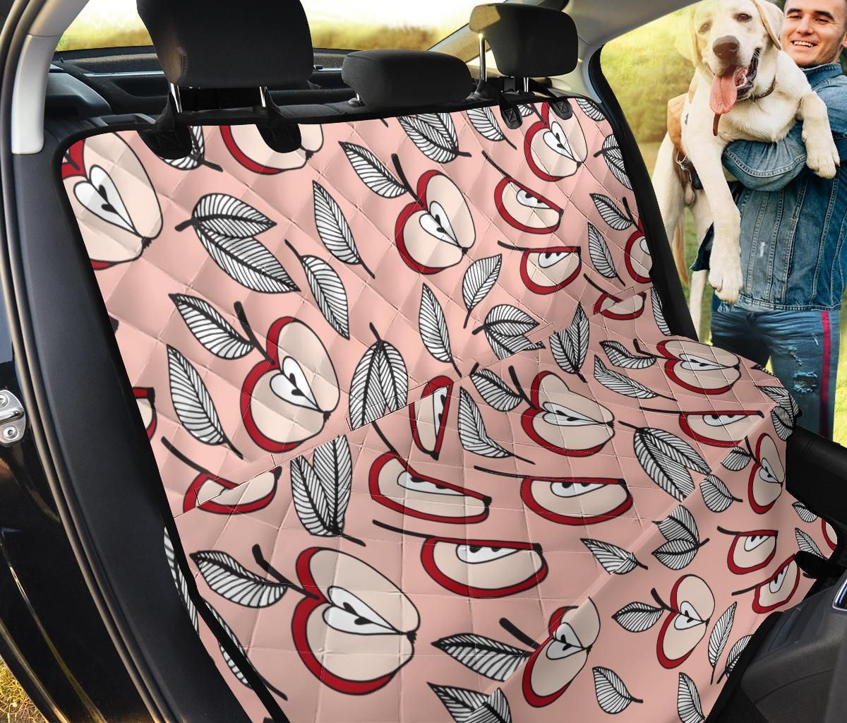 Fresh Apples With Leaves Art Design Car Back Seat Cover Dog Car Seat Covers - dc1dd61e357e Fresh Apples With Leaves Art Design Car Back Seat Cover Dog Car Seat Covers - dc1dd61e357e