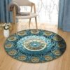 Freya Plate Round Carpet Floor Rug Living Room Bedroom Decor Round Area Rug Carpet