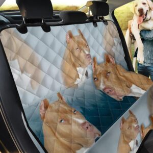 Friendly Pit Bull Terrier Design Car Back Seat Cover Dog Car Seat Covers - c0388829880d