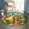 Frog And Bug Round Carpet Floor Rug Living Room Bedroom Decor Round Area Rug Carpet