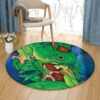 Frog Round Carpet Floor Rug Living Room Bedroom Decor Round Area Rug Carpet