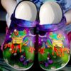 Frog Night Sku 1137 Crocs Crocband Clog Comfortable For Mens Womens Classic Clog Water Shoes