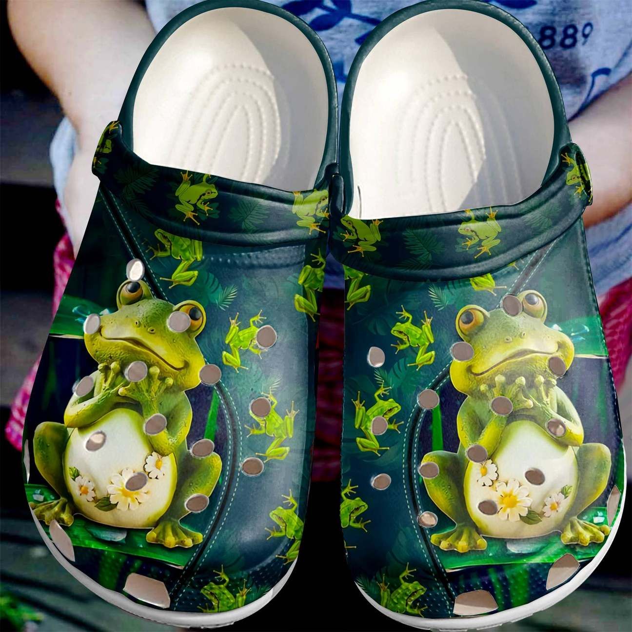 Frog Personalize Clog Custom Crocs Fashionstyle Comfortable For Women Men Kid Print 3D Cute Little Frog Frog Personalize Clog Custom Crocs Fashionstyle Comfortable For Women Men Kid Print 3D Cute Little Frog