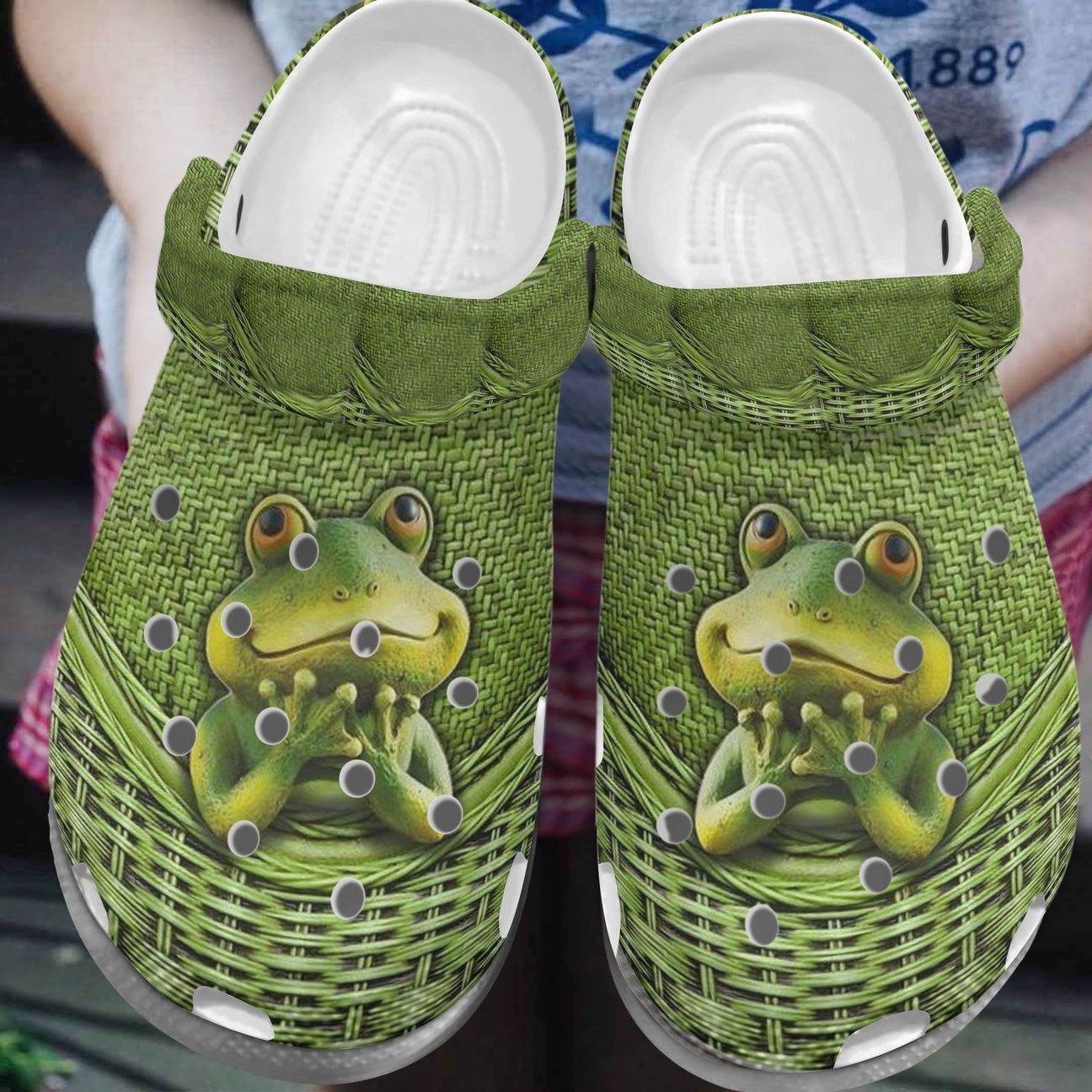 Frog Personalized Clog Custom Crocs Comfortablefashion Style Comfortable For Women Men Kid Print 3D Frog In The Basket Frog Personalized Clog Custom Crocs Comfortablefashion Style Comfortable For Women Men Kid Print 3D Frog In The Basket