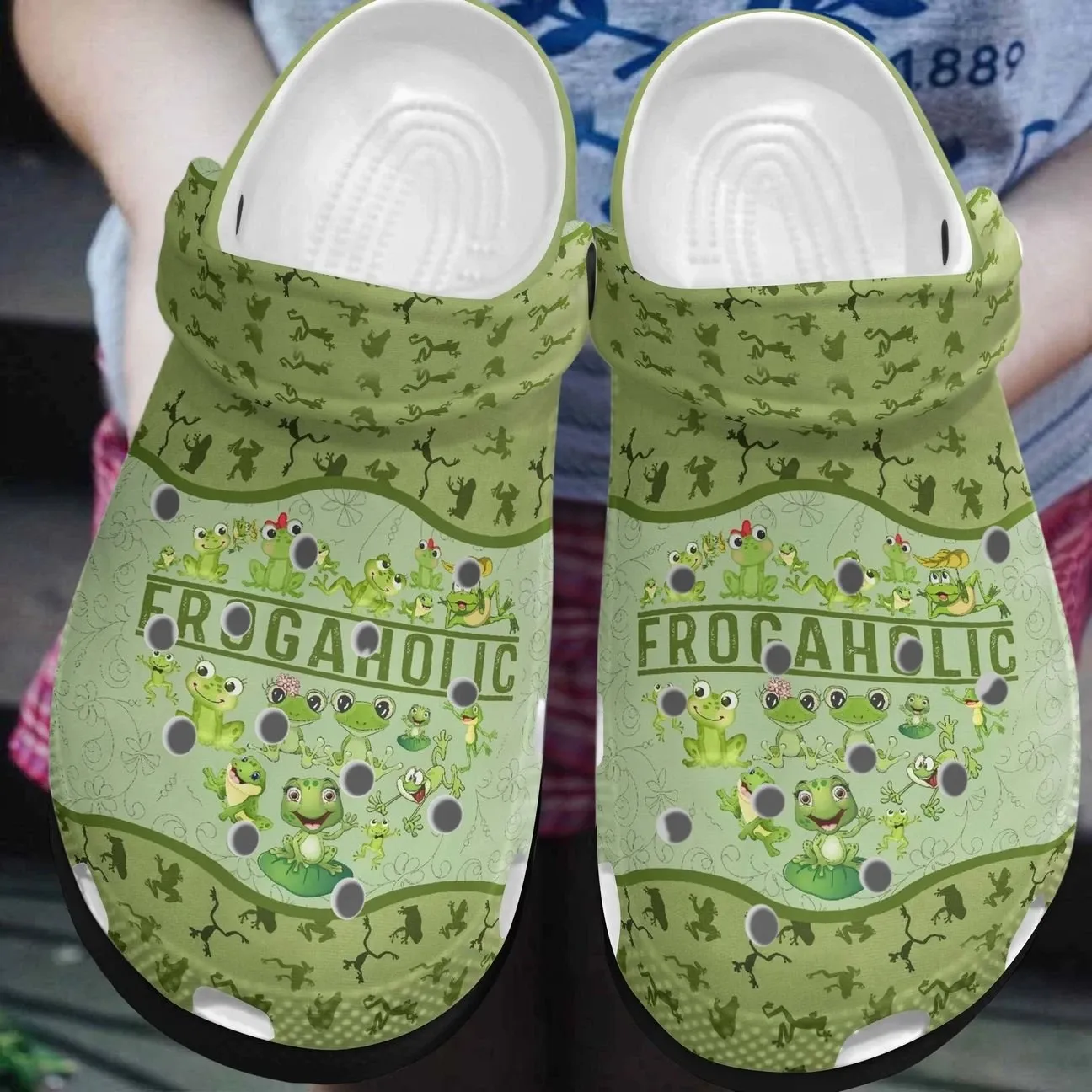 Frog Personalized Clog Custom Crocs Comfortablefashion Style Comfortable For Women Men Kid Print 3D Frogaholic Frog Personalized Clog Custom Crocs Comfortablefashion Style Comfortable For Women Men Kid Print 3D Frogaholic