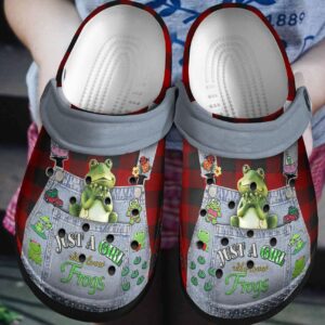Frog Personalized Clog Custom Crocs Comfortablefashion Style Comfortable For Women Men Kid Print 3D Just A Girl Who Loves Frogs