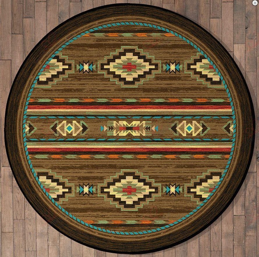 Frontier Outpost Round Carpet Floor Rug Living Room Bedroom Decor Round Area Rug Carpet Frontier Outpost Round Carpet Floor Rug Living Room Bedroom Decor Round Area Rug Carpet
