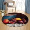 Fruits Round Carpet Floor Rug Living Room Bedroom Decor Round Area Rug Carpet