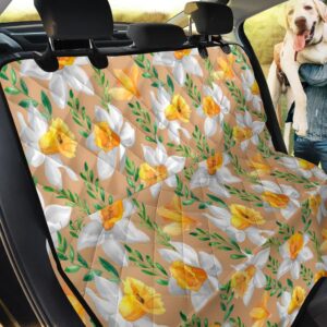 Full Blooming Daffodils Design Car Back Seat Cover Dog Car Seat Covers - 3376b46bede6