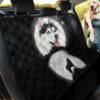 Full Moon Night Siberian Husky Design Car Back Seat Cover Dog Car Seat Covers - 18394d721675