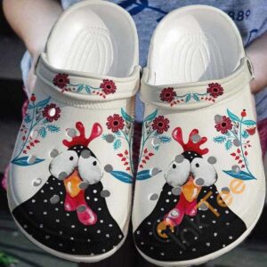 Funny Chicken Crocs Crocband Clog Comfortable For Mens Womens Classic Clog Water Shoes