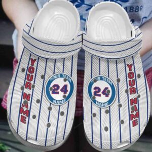 Funny Uniform Baseball Shoes Crocs Clog-24th Baseball Shoes Crocbland Clog For Men Women