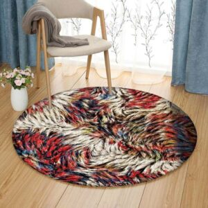 Fur Round Carpet Floor Rug Living Room Bedroom Decor Round Area Rug Carpet