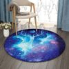 Galaxy Deer Round Carpet Floor Rug Living Room Bedroom Decor Round Area Rug Carpet