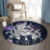 Galaxy Girl Round Carpet Floor Rug Living Room Bedroom Decor Round Area Rug Carpet