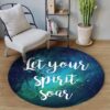 Galaxy Let Your Spirit Soar Round Carpet Floor Rug Living Room Bedroom Decor Round Area Rug Carpet