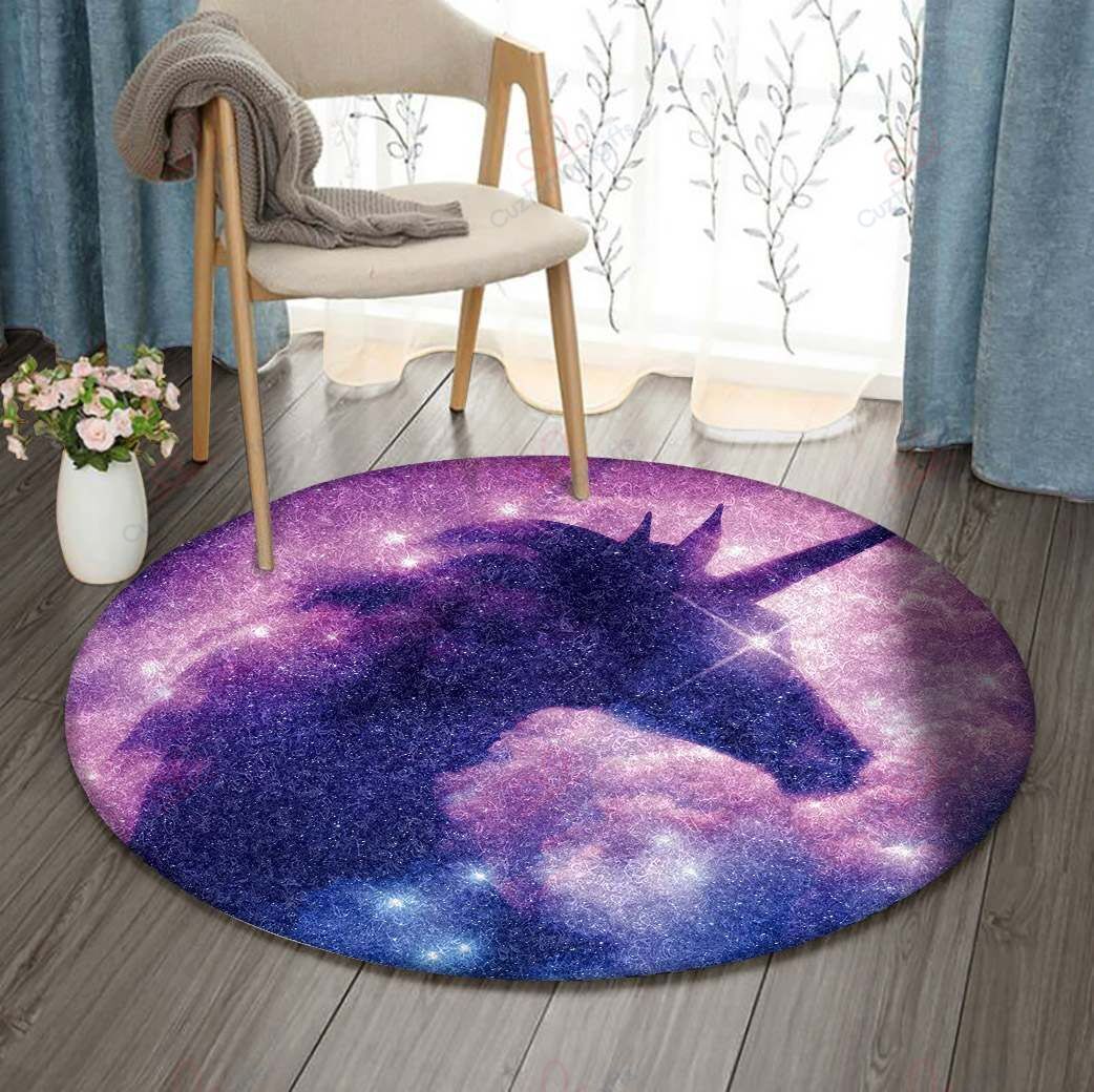 Galaxy Unicorn Round Carpet Floor Rug Living Room Bedroom Decor Round Area Rug Carpet Galaxy Unicorn Round Carpet Floor Rug Living Room Bedroom Decor Round Area Rug Carpet