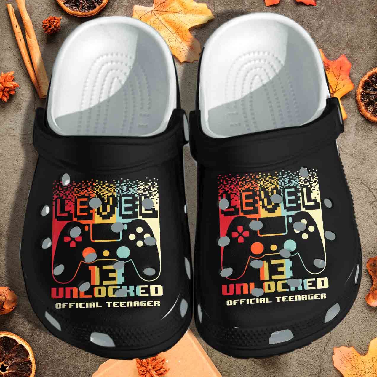 Game Level 13 Shoes Crocs Clog – Unlocked Official Teenager Clog Birthday Gift For Boy Girl Game Level 13 Shoes Crocs Clog – Unlocked Official Teenager Clog Birthday Gift For Boy Girl