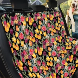 Garden Of Watercolor Tulip Car Back Seat Cover Dog Car Seat Covers - c8471c7f881b