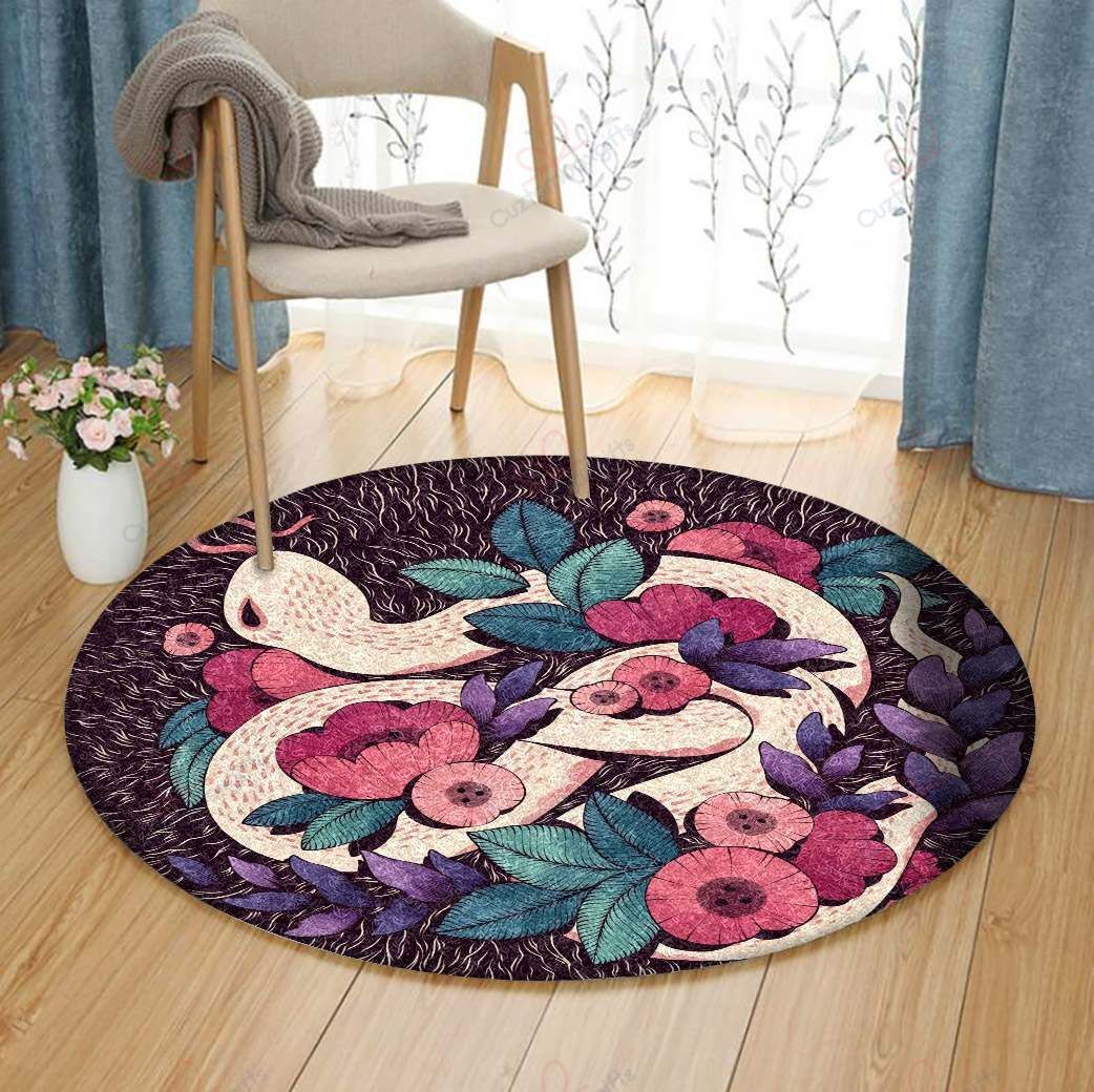 Garden Snake Round Carpet Floor Rug Living Room Bedroom Decor Round Area Rug Carpet Garden Snake Round Carpet Floor Rug Living Room Bedroom Decor Round Area Rug Carpet