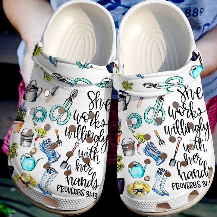 Gardening Works Willingly With Her Hands Sku 1140 Crocs Crocband Clog Comfortable For Mens Womens Classic Clog Water Shoes Gardening Works Willingly With Her Hands Sku 1140 Crocs Crocband Clog Comfortable For Mens Womens Classic Clog Water Shoes