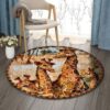 Gariffe Round Carpet Floor Rug Living Room Bedroom Decor Round Area Rug Carpet