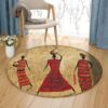 Gathering Water African Round Carpet Floor Rug Living Room Bedroom Decor Round Area Rug Carpet