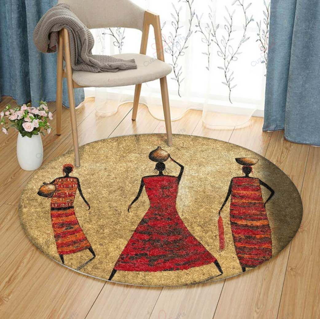 Gathering Water African Round Carpet Floor Rug Living Room Bedroom Decor Round Area Rug Carpet Gathering Water African Round Carpet Floor Rug Living Room Bedroom Decor Round Area Rug Carpet
