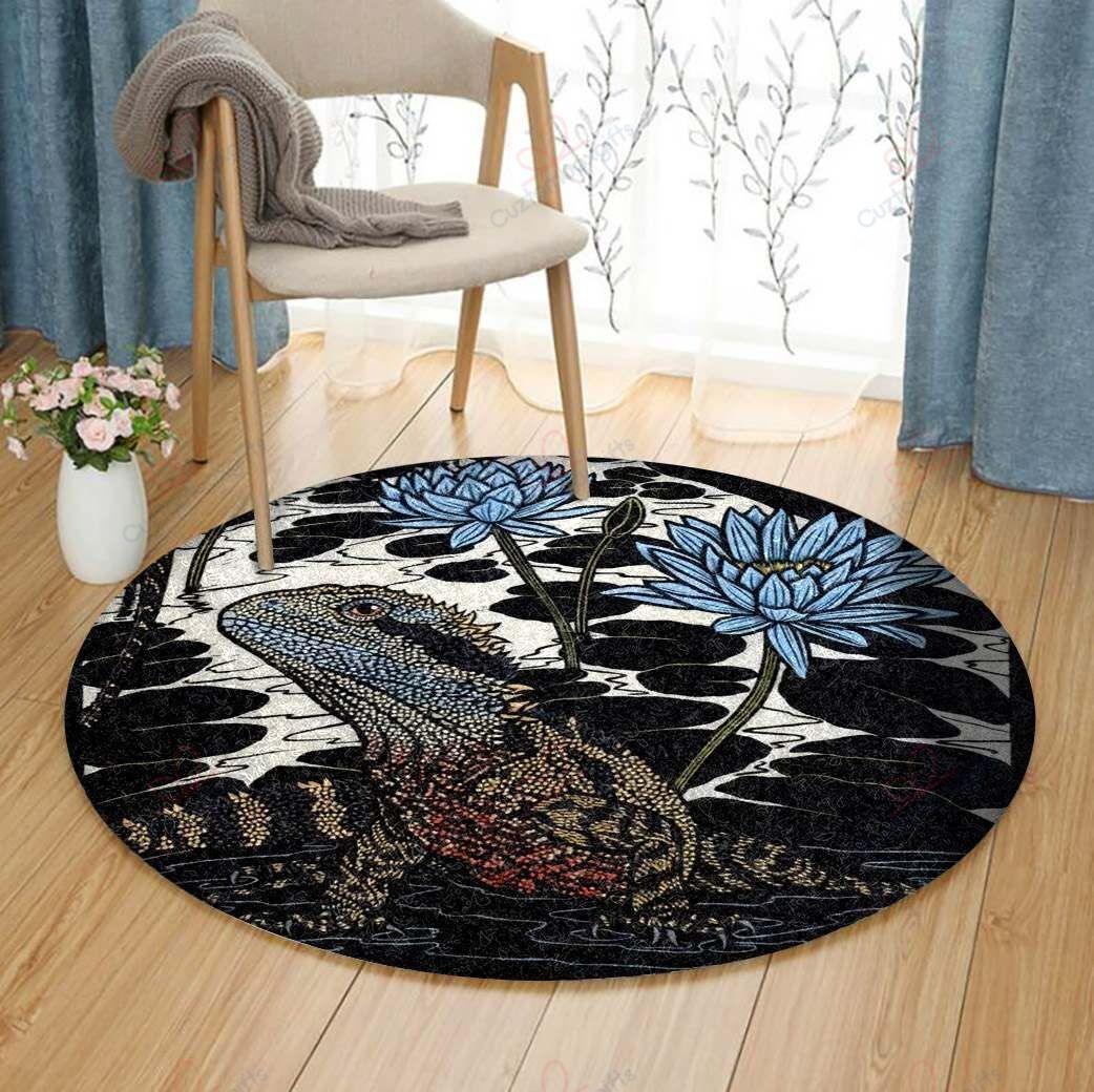 Gecko Round Carpet Floor Rug Living Room Bedroom Decor Round Area Rug Carpet Gecko Round Carpet Floor Rug Living Room Bedroom Decor Round Area Rug Carpet