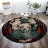 Geisha Girl Art Round Carpet Floor Rug Living Room Bedroom Decor Round Area Rug Carpet