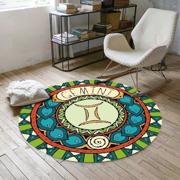 Gemini Round Carpet Floor Rug Living Room Bedroom Decor Round Area Rug Carpet Gemini Round Carpet Floor Rug Living Room Bedroom Decor Round Area Rug Carpet