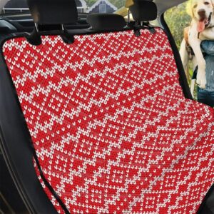 Geometric Knitted Pattern Print Car Back Seat Cover Dog Car Seat Covers - 743870932c1f