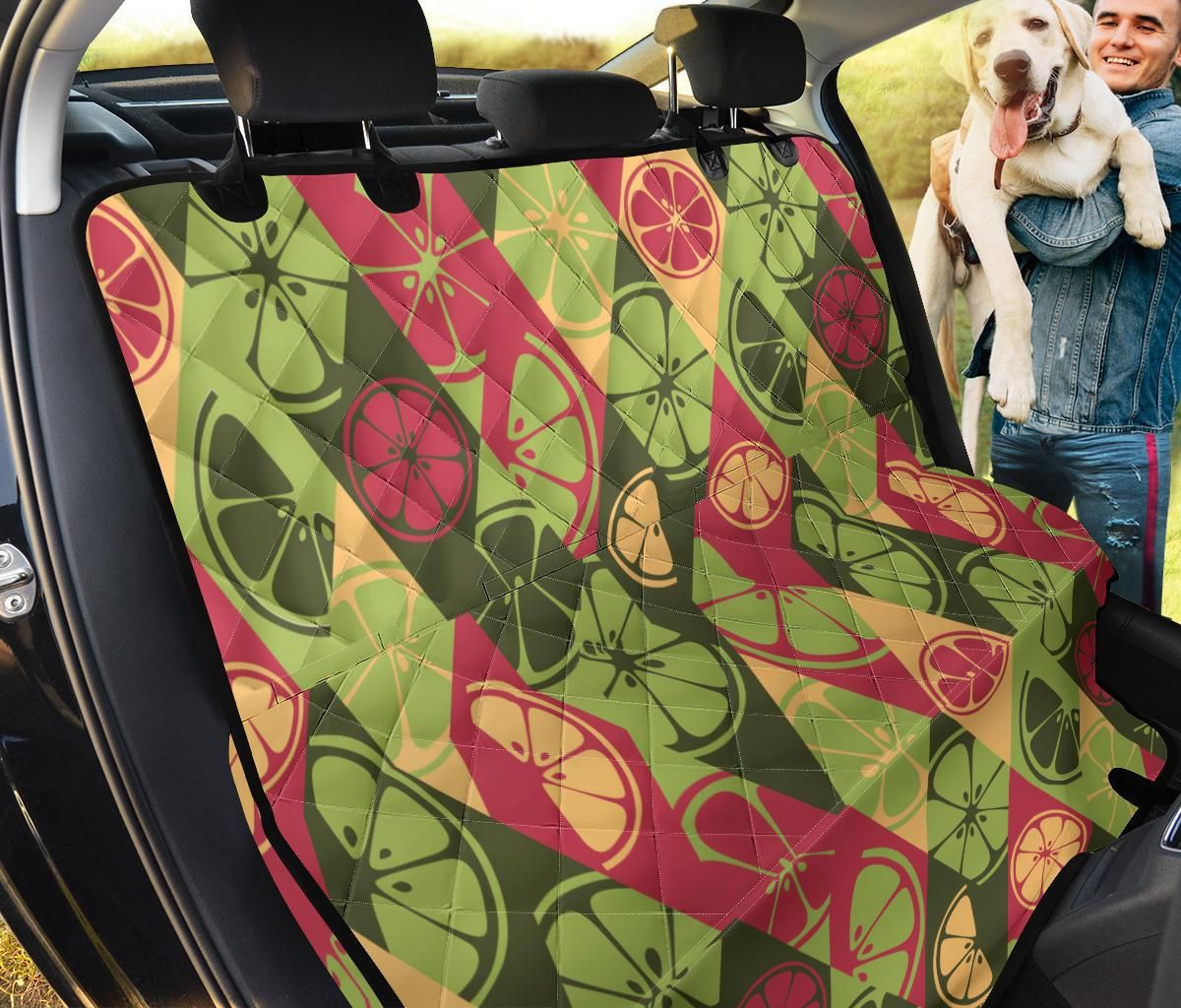 Geometric Lime Pattern Car Back Seat Cover Dog Car Seat Covers - b02887a0414b Geometric Lime Pattern Car Back Seat Cover Dog Car Seat Covers - b02887a0414b