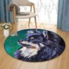 German Spitz Round Carpet Floor Rug Living Room Bedroom Decor Round Area Rug Carpet