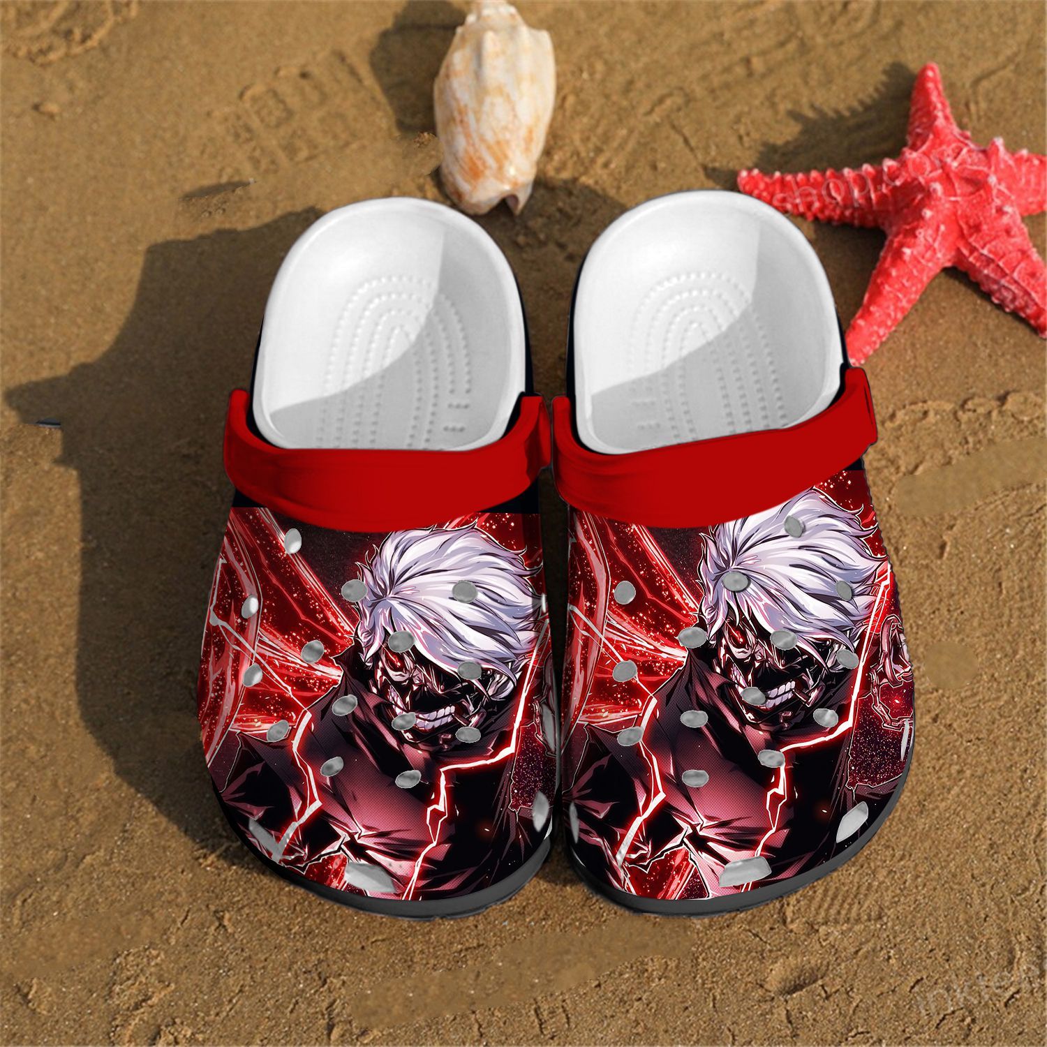 Ghoul Anime Crocs Crocband Clog Comfortable For Mens Womens Classic Clog Water Shoes Ghoul Anime Crocs Crocband Clog Comfortable For Mens Womens Classic Clog Water Shoes