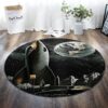 Giant Rocket Round Carpet Floor Rug Living Room Bedroom Decor Round Area Rug Carpet