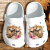Giraffe Girl Flower Shoes Crocs Clog For Women – Giraffe Cute Lover Croc Shoes Gifts Men Women