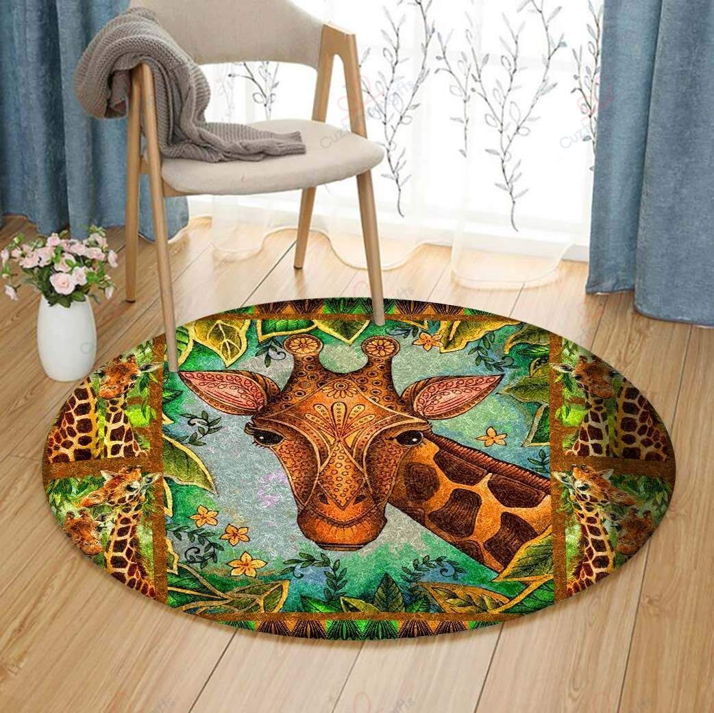 Giraffe Round Carpet Floor Rug Living Room Bedroom Decor Round Area Rug Carpet Giraffe Round Carpet Floor Rug Living Room Bedroom Decor Round Area Rug Carpet