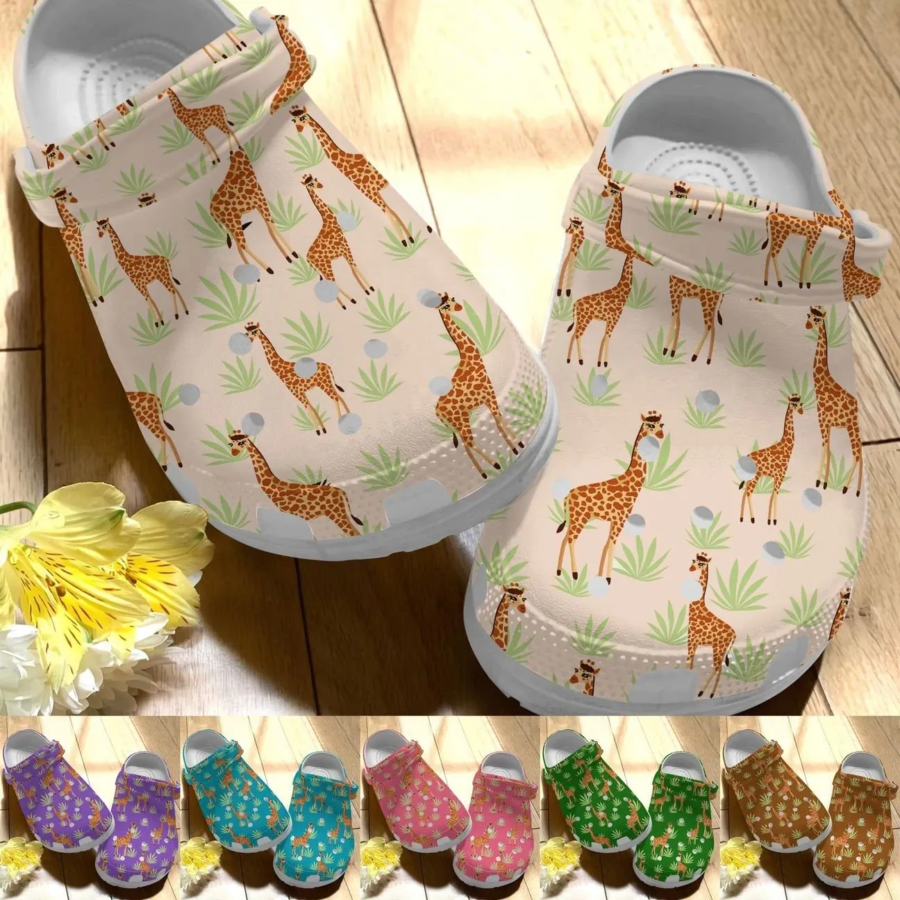 Giraffe Personalize Clog Custom Crocs Fashionstyle Comfortable For Women Men Kid Print 3D Whitesole Cute Giraffe Giraffe Personalize Clog Custom Crocs Fashionstyle Comfortable For Women Men Kid Print 3D Whitesole Cute Giraffe