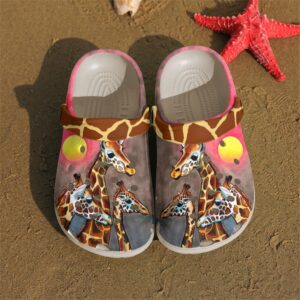 Giraffe Personalized Clog Custom Crocs Comfortablefashion Style Comfortable For Women Men Kid Print 3D Family Giraffe