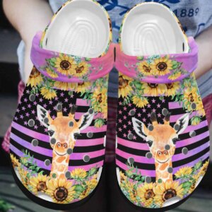 Giraffe Personalized Clog Custom Crocs Comfortablefashion Style Comfortable For Women Men Kid Print 3D Flag