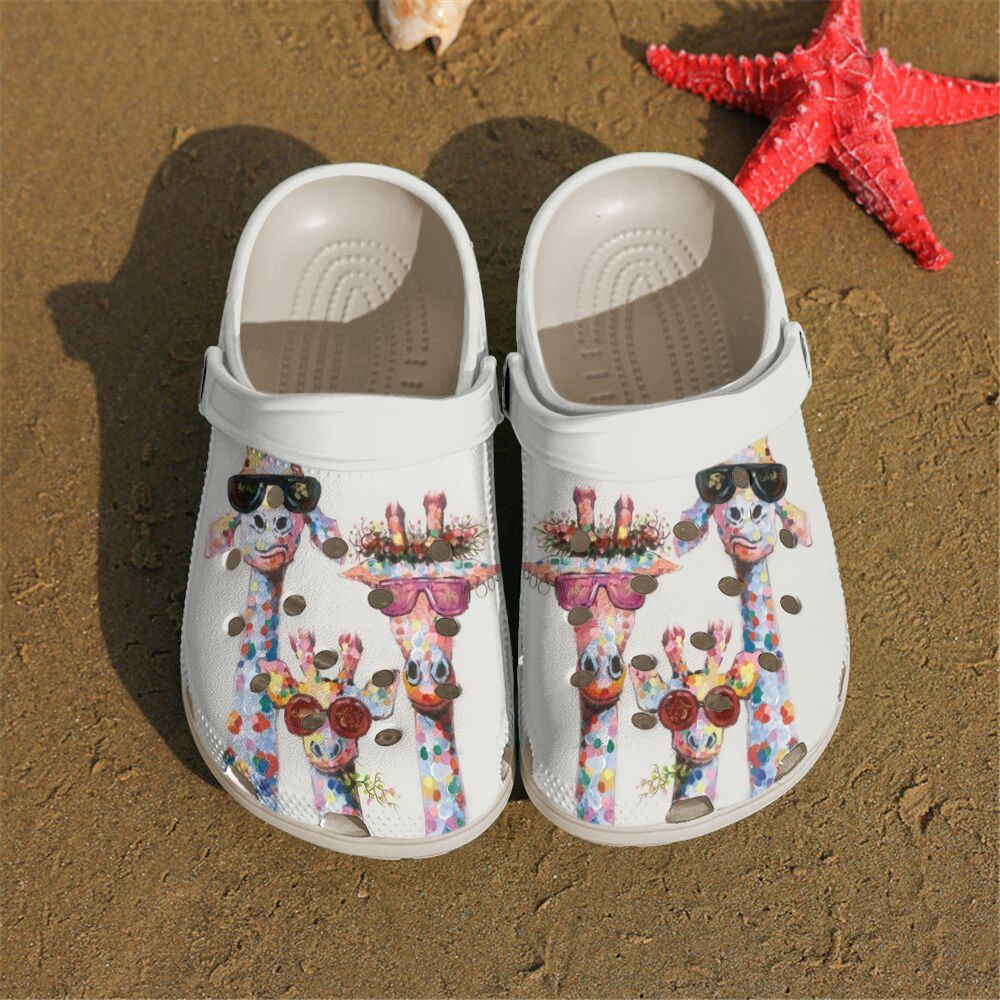 Giraffe Personalized Clog Custom Crocs Comfortablefashion Style Comfortable For Women Men Kid Print 3D Tall Family Giraffe Personalized Clog Custom Crocs Comfortablefashion Style Comfortable For Women Men Kid Print 3D Tall Family