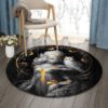 Girl And Owl Round Carpet Floor Rug Living Room Bedroom Decor Round Area Rug Carpet