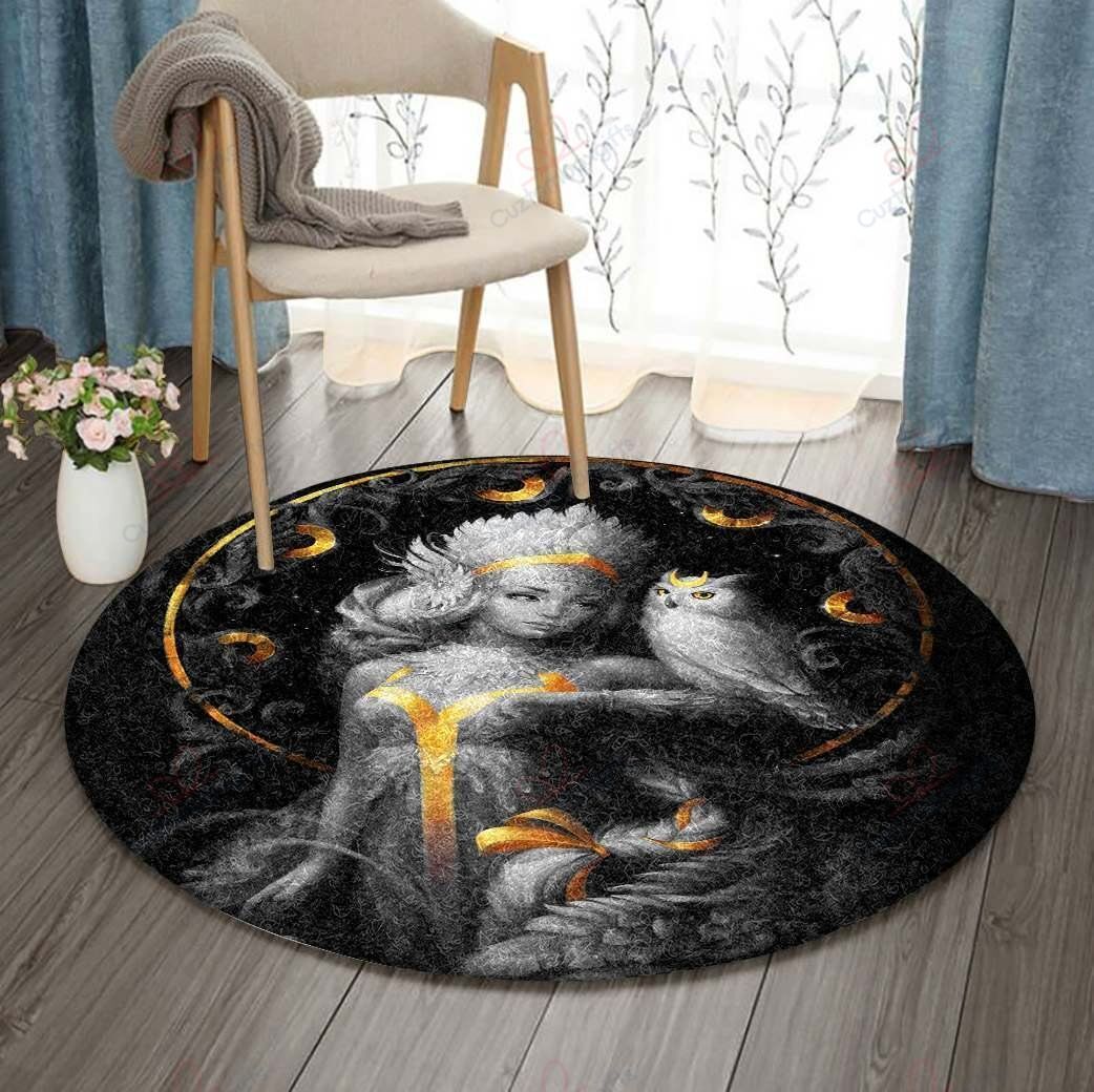 Girl And Owl Round Carpet Floor Rug Living Room Bedroom Decor Round Area Rug Carpet Girl And Owl Round Carpet Floor Rug Living Room Bedroom Decor Round Area Rug Carpet