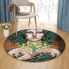 Girl And Tree Of Life Round Carpet Floor Rug Living Room Bedroom Decor Round Area Rug Carpet