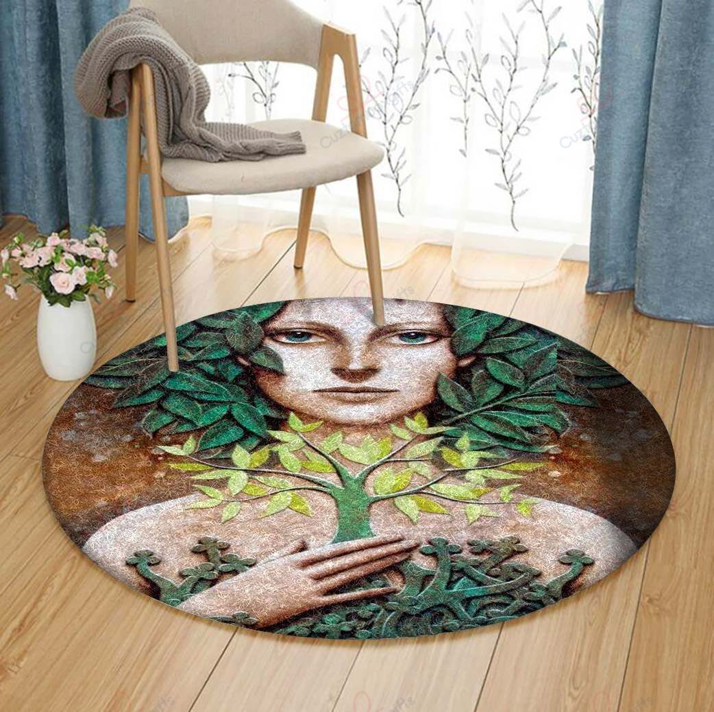 Girl And Tree Of Life Round Carpet Floor Rug Living Room Bedroom Decor Round Area Rug Carpet Girl And Tree Of Life Round Carpet Floor Rug Living Room Bedroom Decor Round Area Rug Carpet