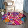 Girl Colorful Round Carpet Floor Rug Living Room Bedroom Decor Round Area Rug Carpet