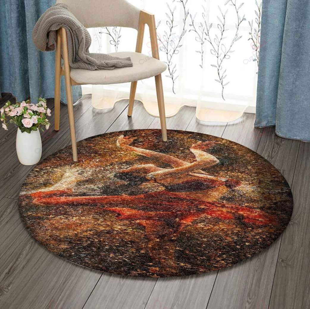 Girl Dancing Round Carpet Floor Rug Living Room Bedroom Decor Round Area Rug Carpet Girl Dancing Round Carpet Floor Rug Living Room Bedroom Decor Round Area Rug Carpet